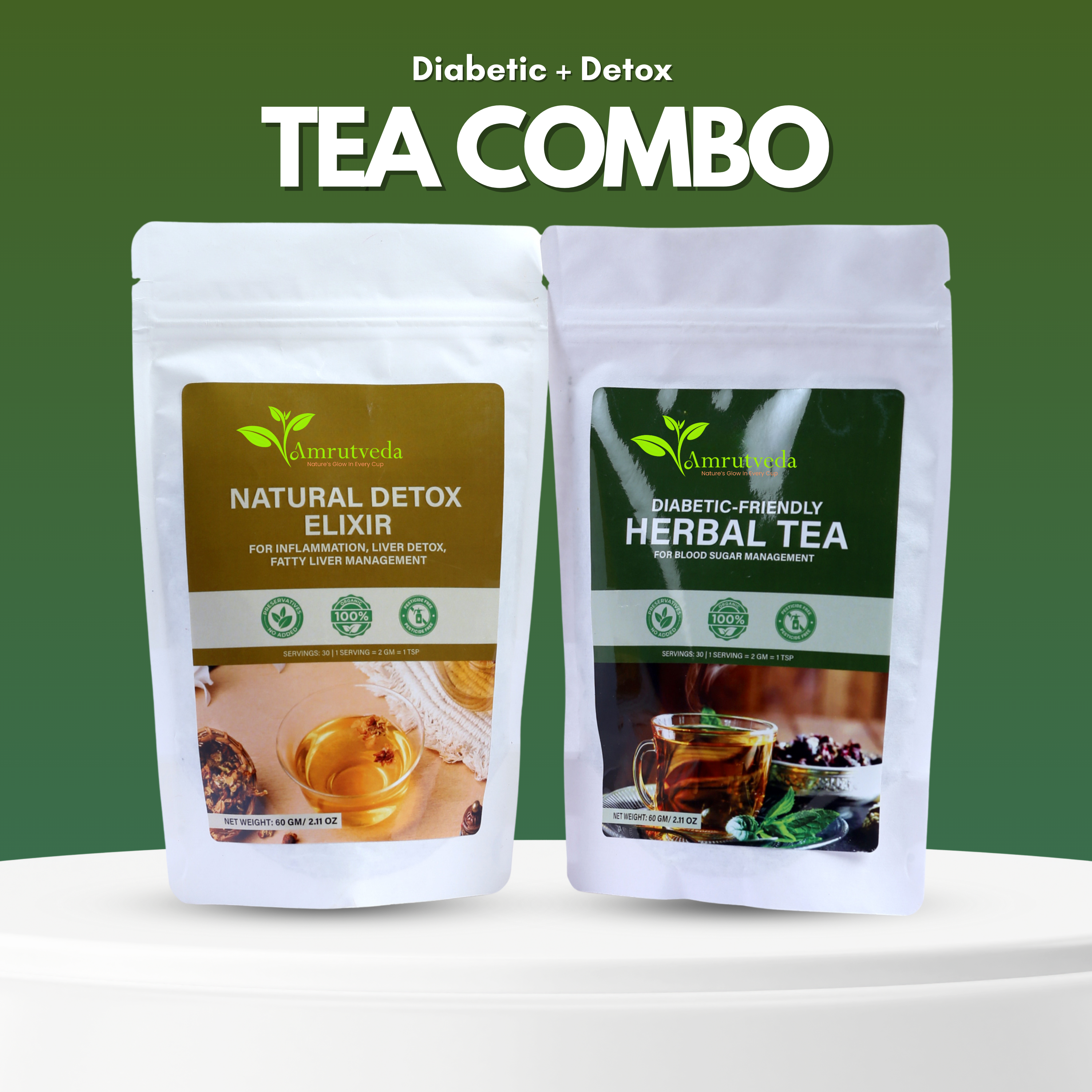 Diabetic + Detox Herbal Tea Combo – Sugar Balance & Natural Cleanse Support
